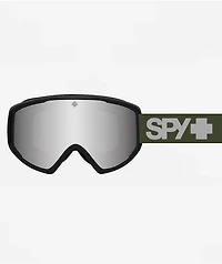 Spy Crusher Elite Eco Olive, Black & Silver Snowboard Goggles