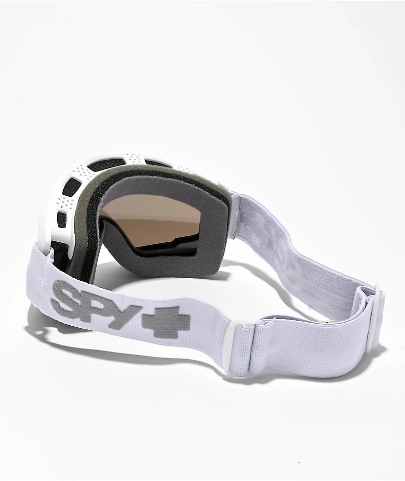 Spy Crusher Elite Matte White & Bronze Snowboard Goggles