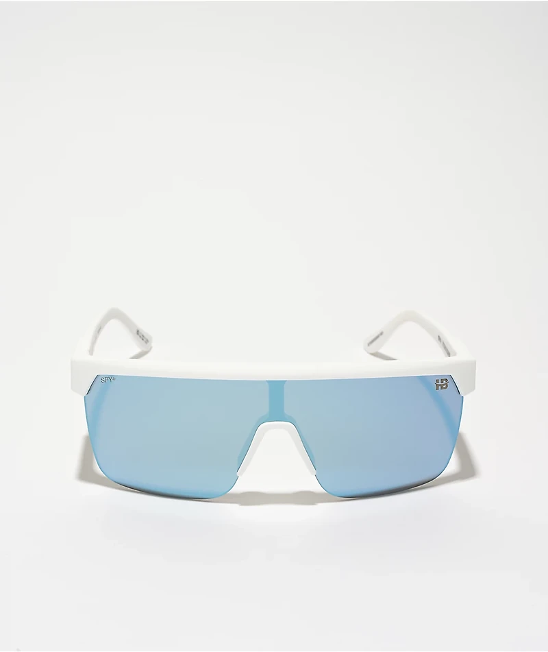 Spy Flynn 5050 HD Plus White & Polar Ice Blue Sunglasses
