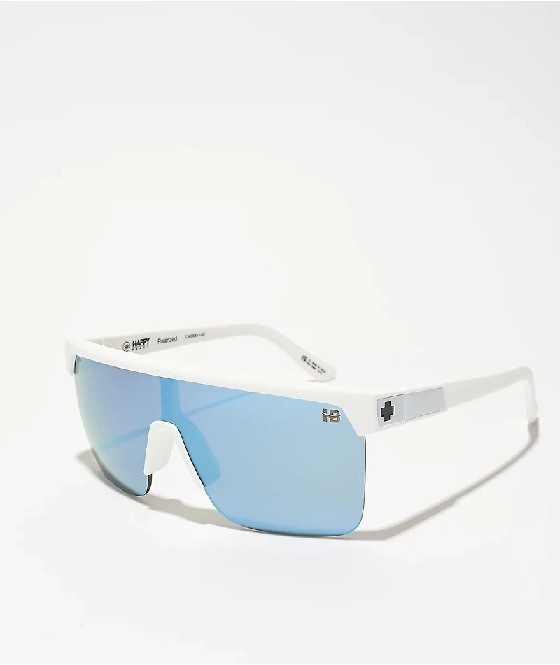 Spy Flynn 5050 HD Plus White & Polar Ice Blue Sunglasses