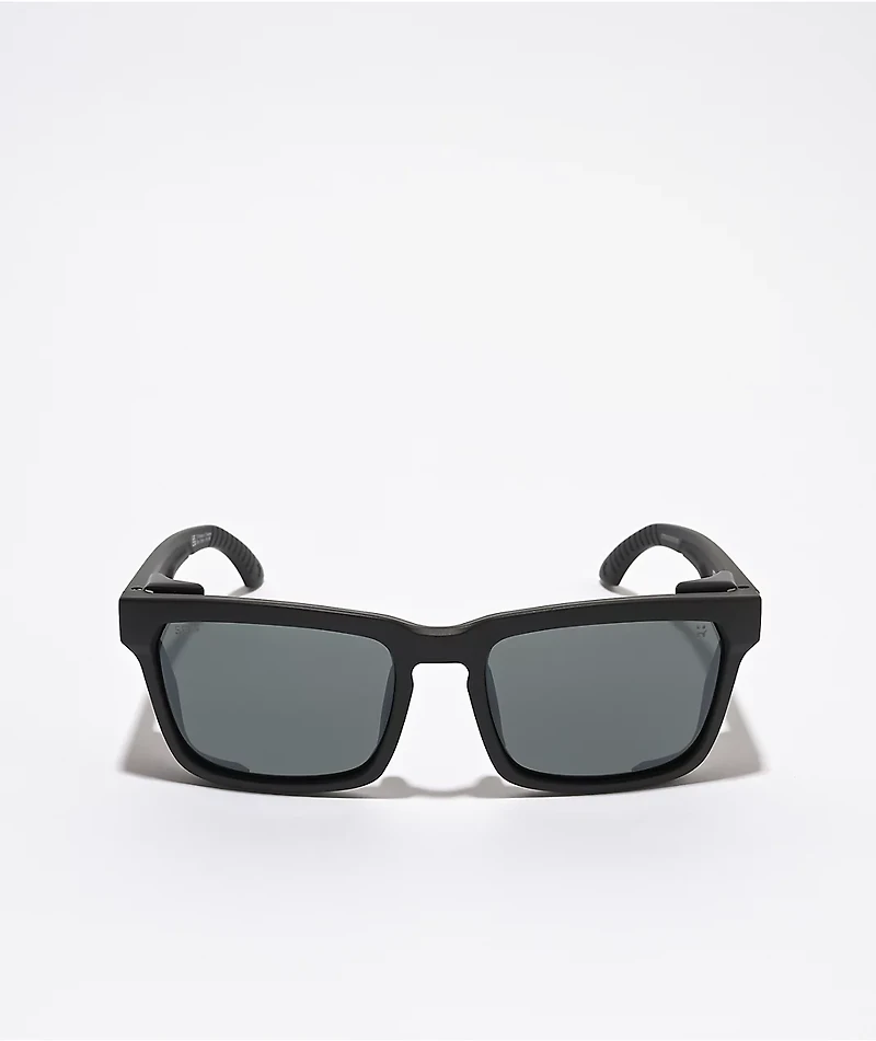 Spy Helm Tech Matt Black & Happy Gray Green Sunglasses