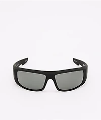Spy Logan Matte Black & Grey Green Polarized Sunglasses