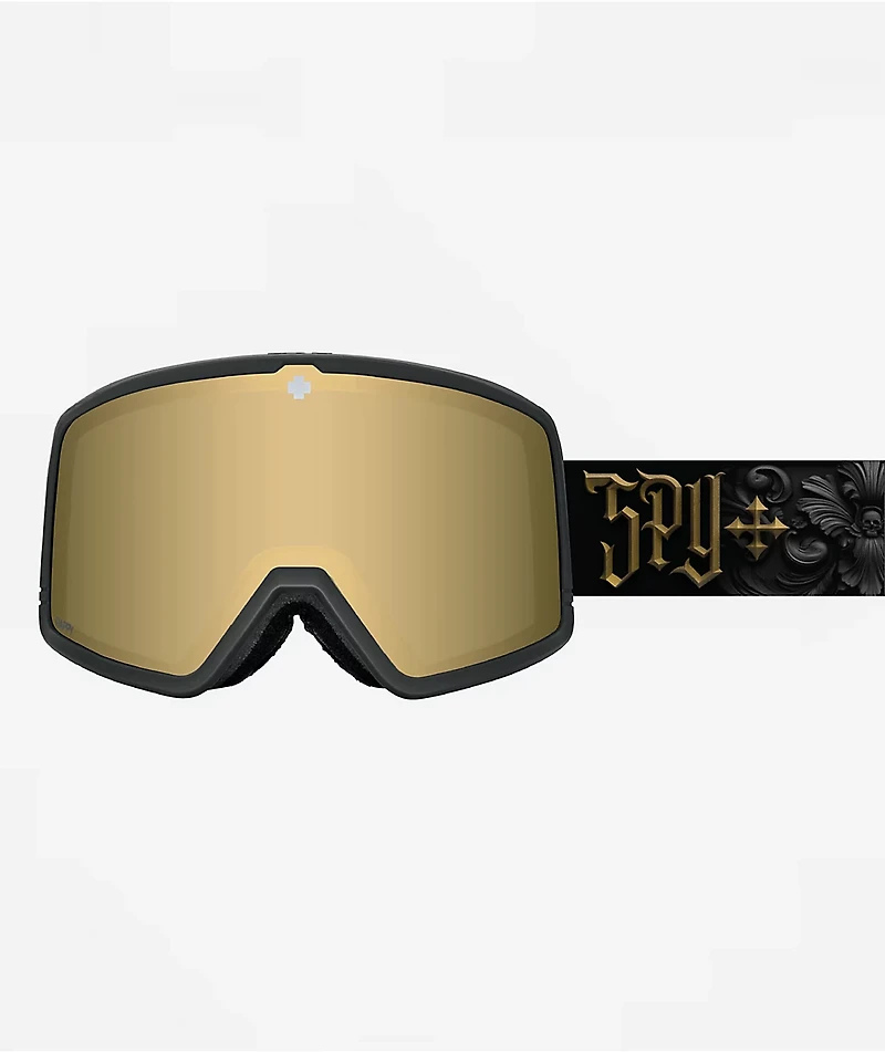 Spy Megalith Blackmetal & Gold Snowboard Goggles