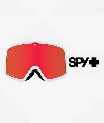Spy Megalith Everwhite & Red Mirror Snowboard Goggles