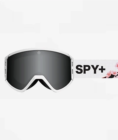 Spy Raider Blossom White & Black Mirror Snowboard Goggles
