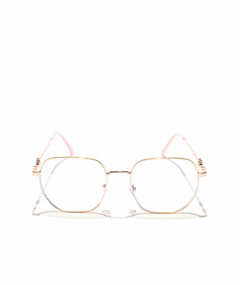 Square Metal Blue Light Glasses
