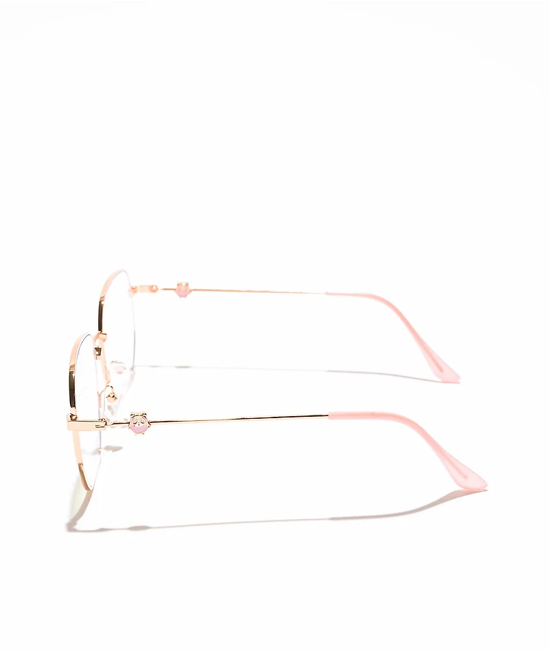 Square Metal Blue Light Glasses