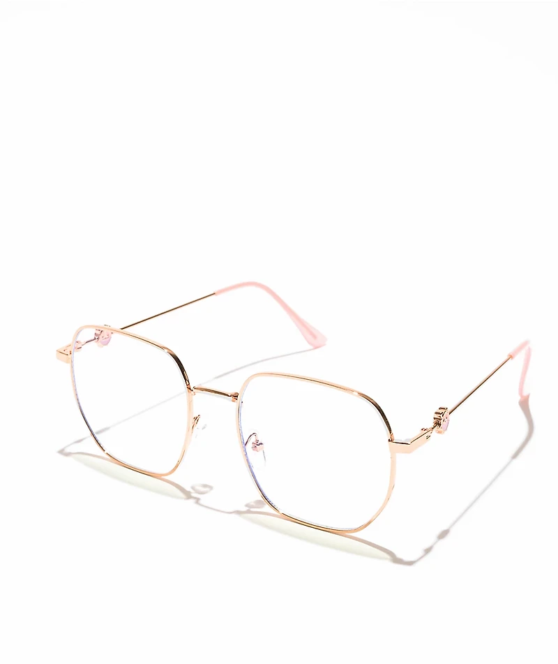Square Metal Blue Light Glasses
