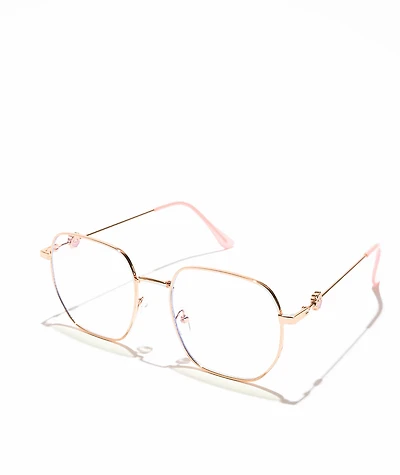 Square Metal Blue Light Glasses