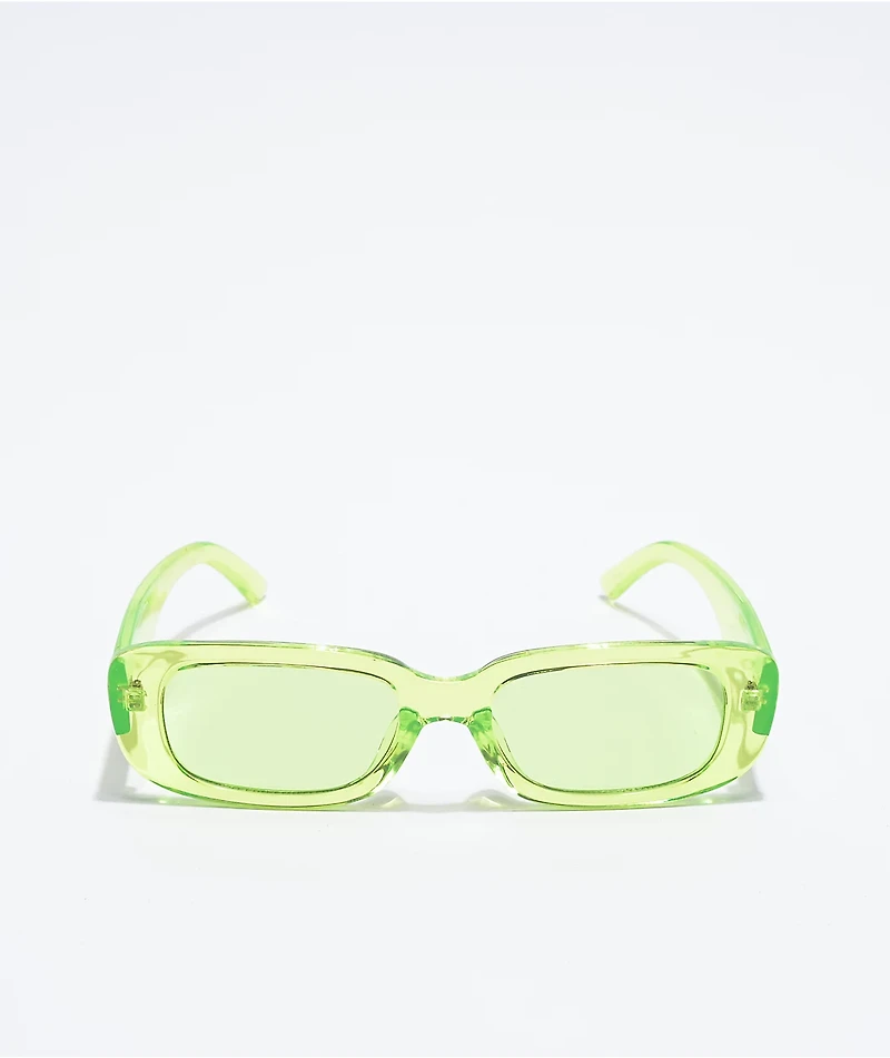 Square Translucent Green Sunglasses