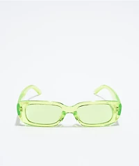 Square Translucent Green Sunglasses