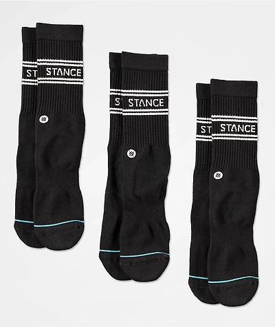 Stance Basic Black 3 Pack Crew Socks