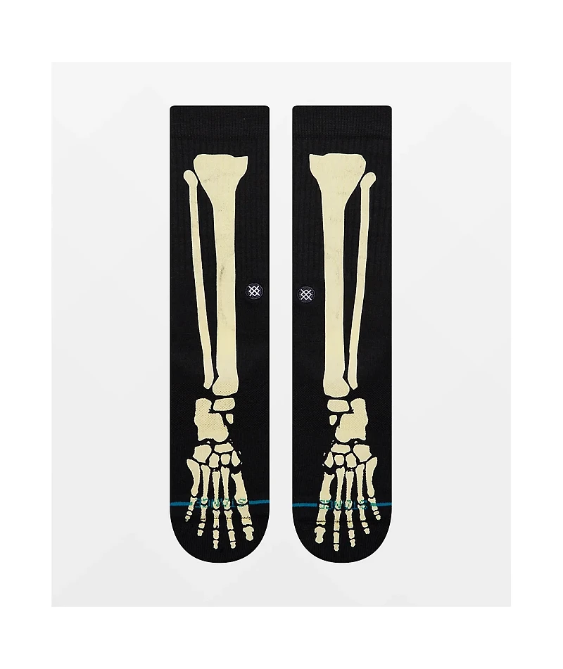 Stance Bones 3 Black Crew Socks