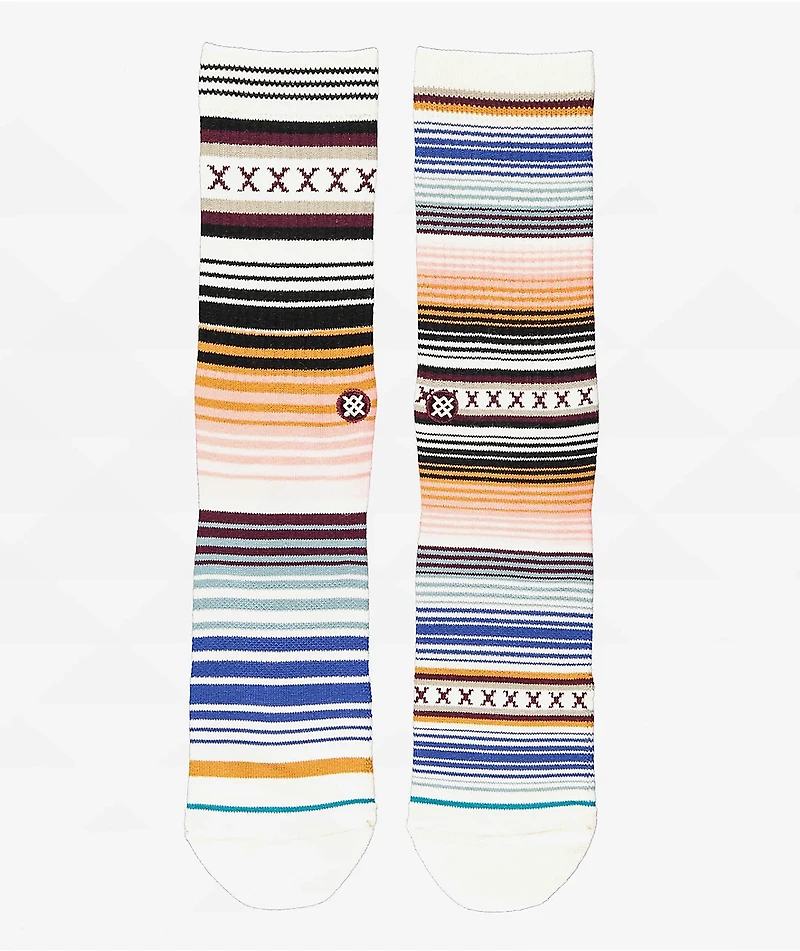 Stance Curren Wine Stripe Crew Socks