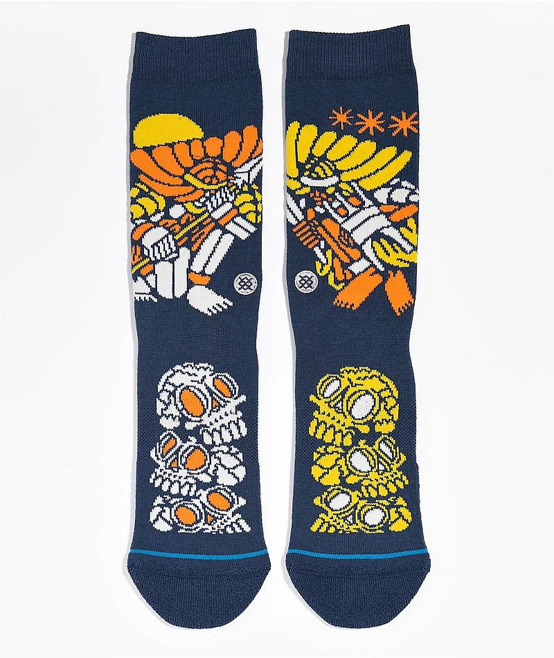 Stance DJ Warrior Blue Crew Socks