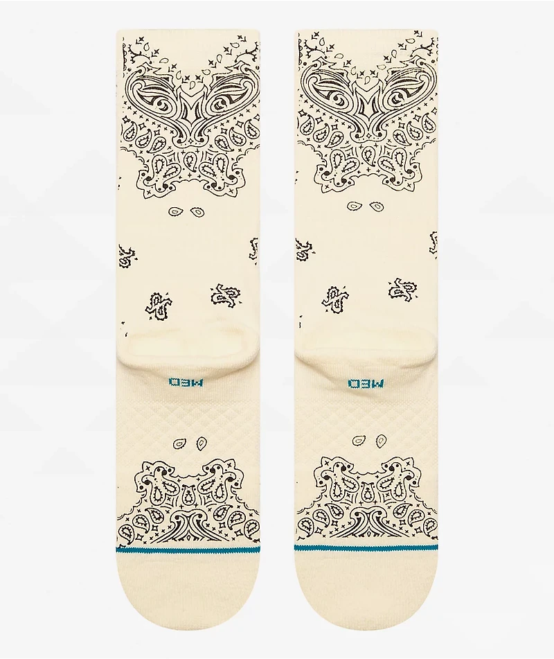 Stance Hanky Paisley Cream Crew Socks