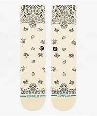 Stance Hanky Paisley Cream Crew Socks