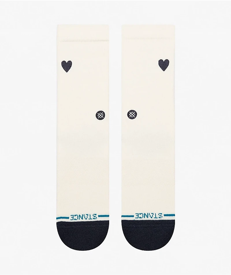 Stance Heart Off White Crew Socks