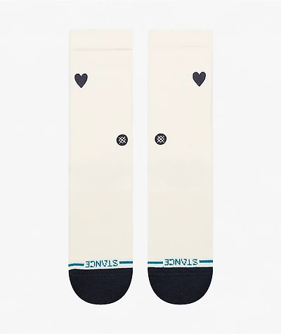 Stance Heart Off White Crew Socks