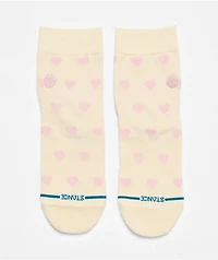 Stance Hearts Lowrider Off White Quarter Crew Socks