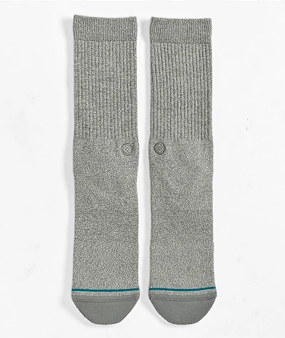 Stance Icon Heather Grey Crew Socks