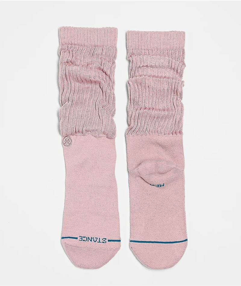 Stance Icon Pink Slouch Crew Socks