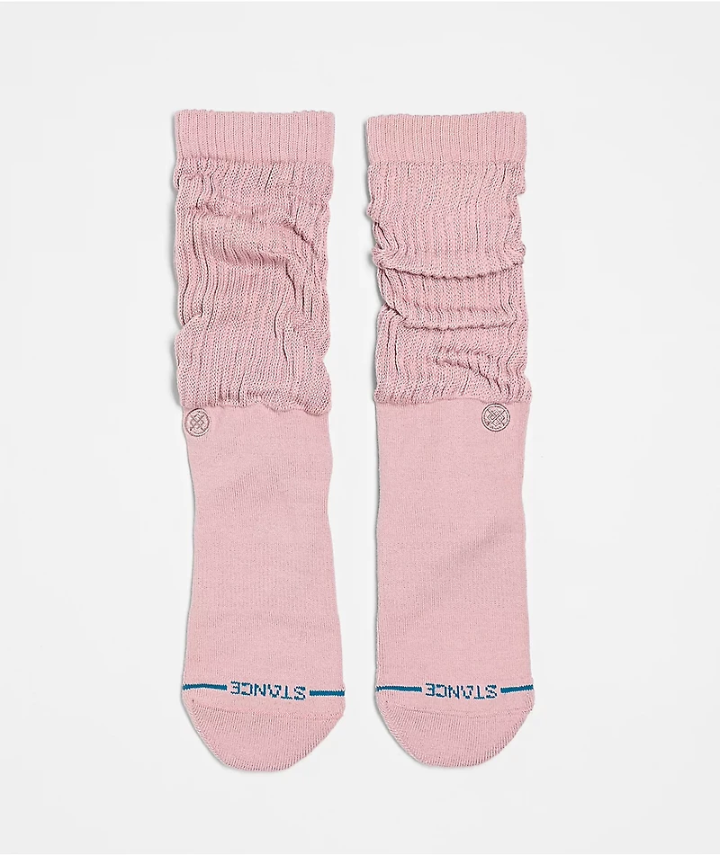 Stance Icon Pink Slouch Crew Socks