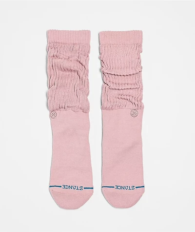 Stance Icon Pink Slouch Crew Socks