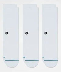 Stance Icon White 3 Pack Crew Socks