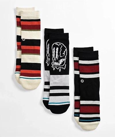 Stance Kids Face Melter 3 Pack Crew Socks