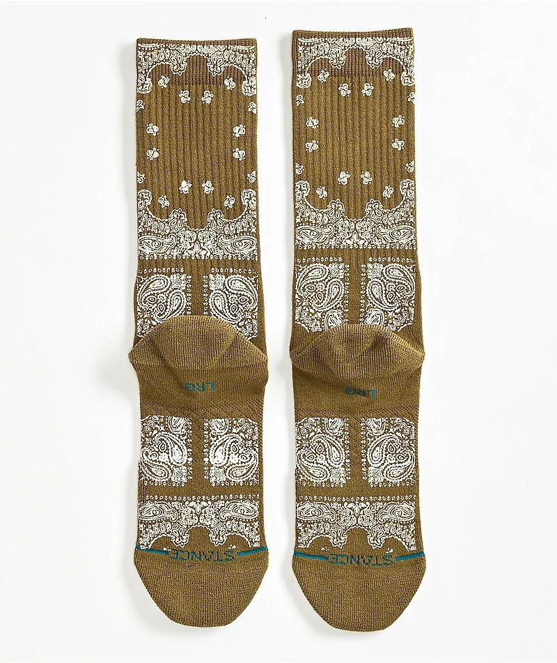 Stance Lonesome Town Brown Crew Socks