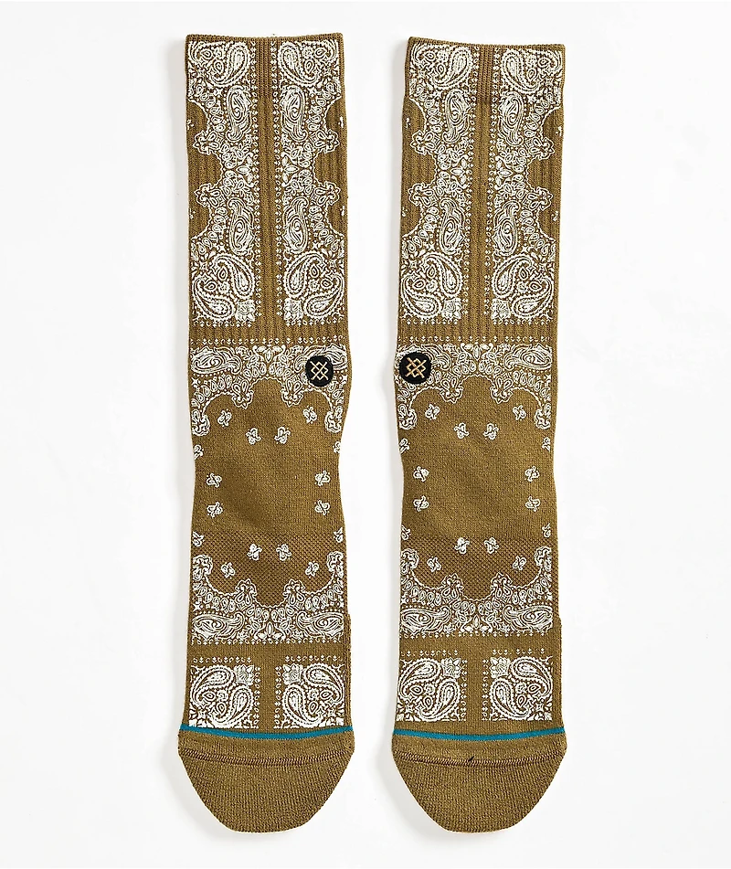Stance Lonesome Town Brown Crew Socks