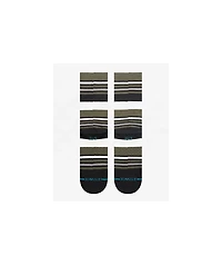 Stance Mossy Green & Black Stripe Crew Socks