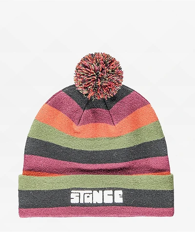 Stance OG Pom Winterbloom Stripe Beanie