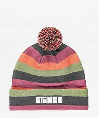 Stance OG Pom Winterbloom Stripe Beanie