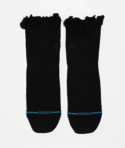 Stance Ruffle Icon Black Quarter Crew Socks