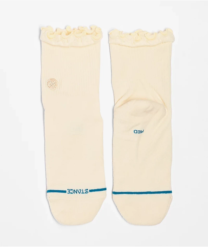 Stance Ruffle Icon White Quarter Crew Socks