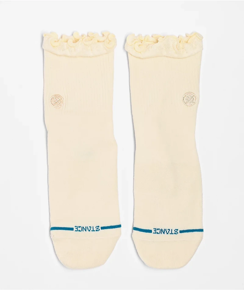 Stance Ruffle Icon White Quarter Crew Socks