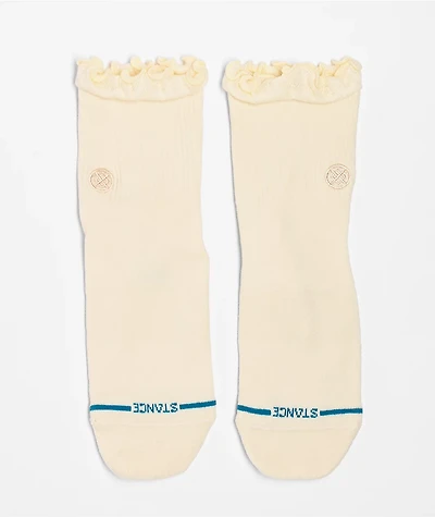 Stance Ruffle Icon White Quarter Crew Socks