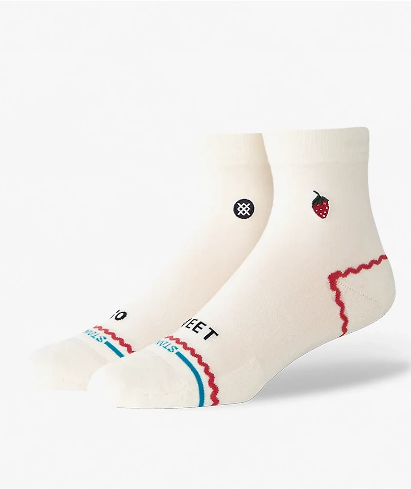 Stance So Sweet Lowrider Off White Quarter Crew Socks