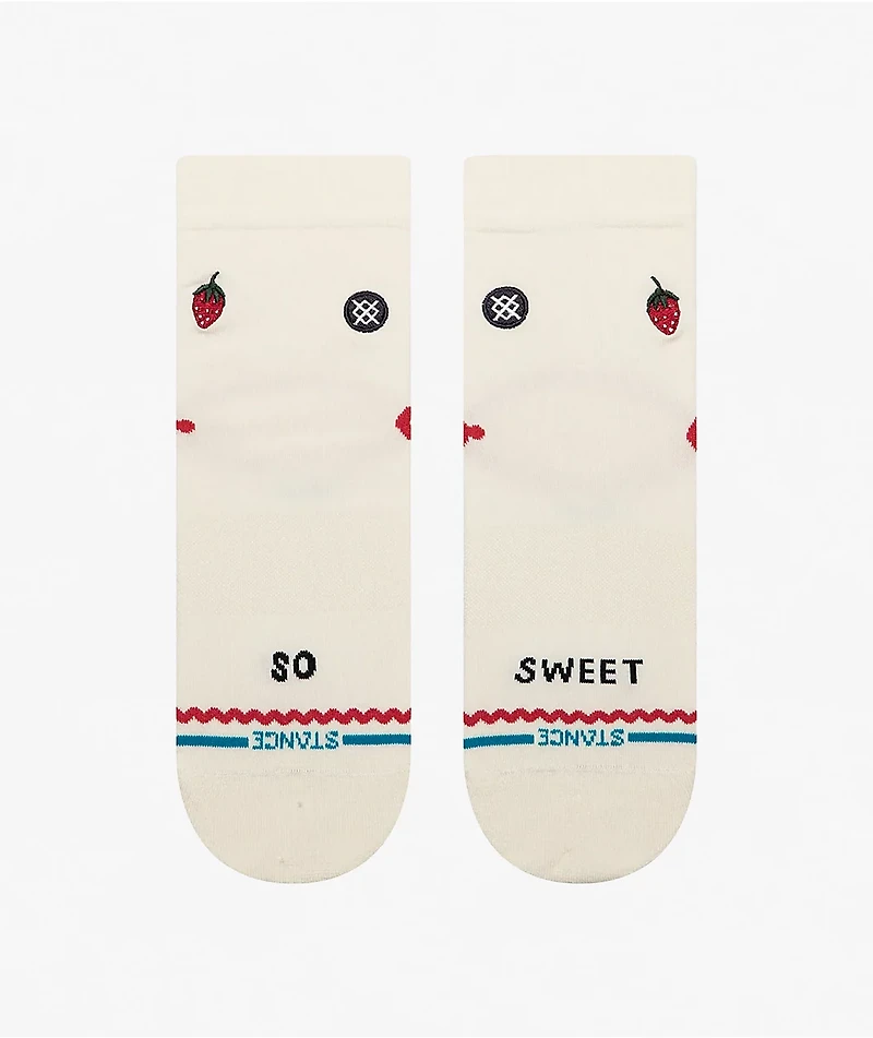 Stance So Sweet Lowrider Off White Quarter Crew Socks