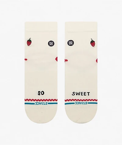 Stance So Sweet Lowrider Off White Quarter Crew Socks