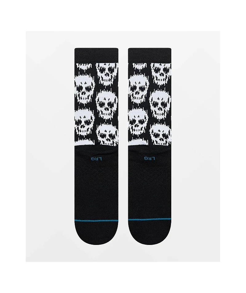 Stance Static Skull Black Crew Socks