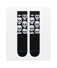 Stance Static Skull Black Crew Socks