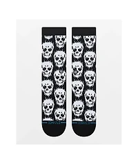 Stance Static Skull Black Crew Socks
