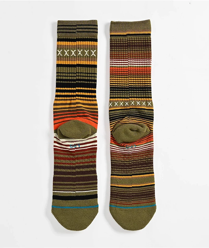 Stance Striped Curren Chive Crew Socks