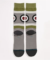 Stance Warbird Grey & Green Crew Socks