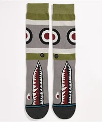Stance Warbird Grey & Green Crew Socks