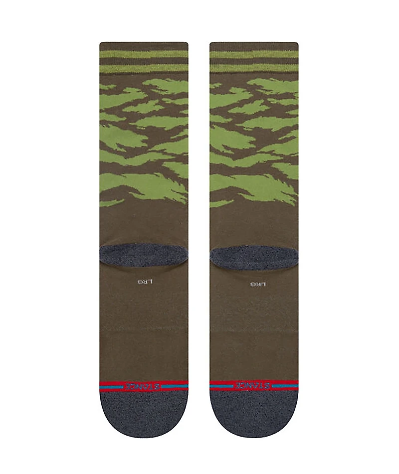 Stance Warbird Shark Olive Camo Crew Socks