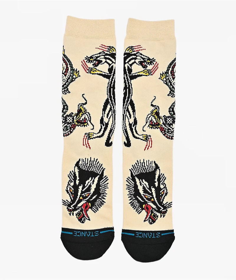 Stance x Bert Krak Battle Cream Crew Socks